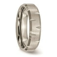 thumbnail image 4 of Titanium Beveled Edge Notched 6mm Brushed Band Size: 8; for Adults and Teens; for Women and Men, 4 of 6