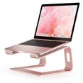 thumbnail image 1 of Soporte p/ laptop Nulaxy, ergonómico de aluminio p/ computadora portátil, desmontable, compatible con Mac, Dell, HP (D-Rose Gold), 1 of 3
