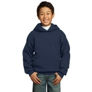 Port & Company Youth Core Fleece Pullover Hooded Sweatshirt-L (Navy)