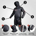 thumbnail image 5 of DEFY Heavy Duty Hooded Sauna Sweat Suit for Weight Loss, Intense Workouts & Exercise, Black, M, 5 of 6