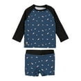 thumbnail image 1 of Nano Two-Piece Rashguard Boys Swimsuit (UBF 50+) - Blue Pelicans (6 Months), 1 of 3