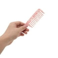 thumbnail image 3 of Unique Bargains 1 Pc Marble Handle Hair Comb Pink Acetate Sheet, 3 of 5