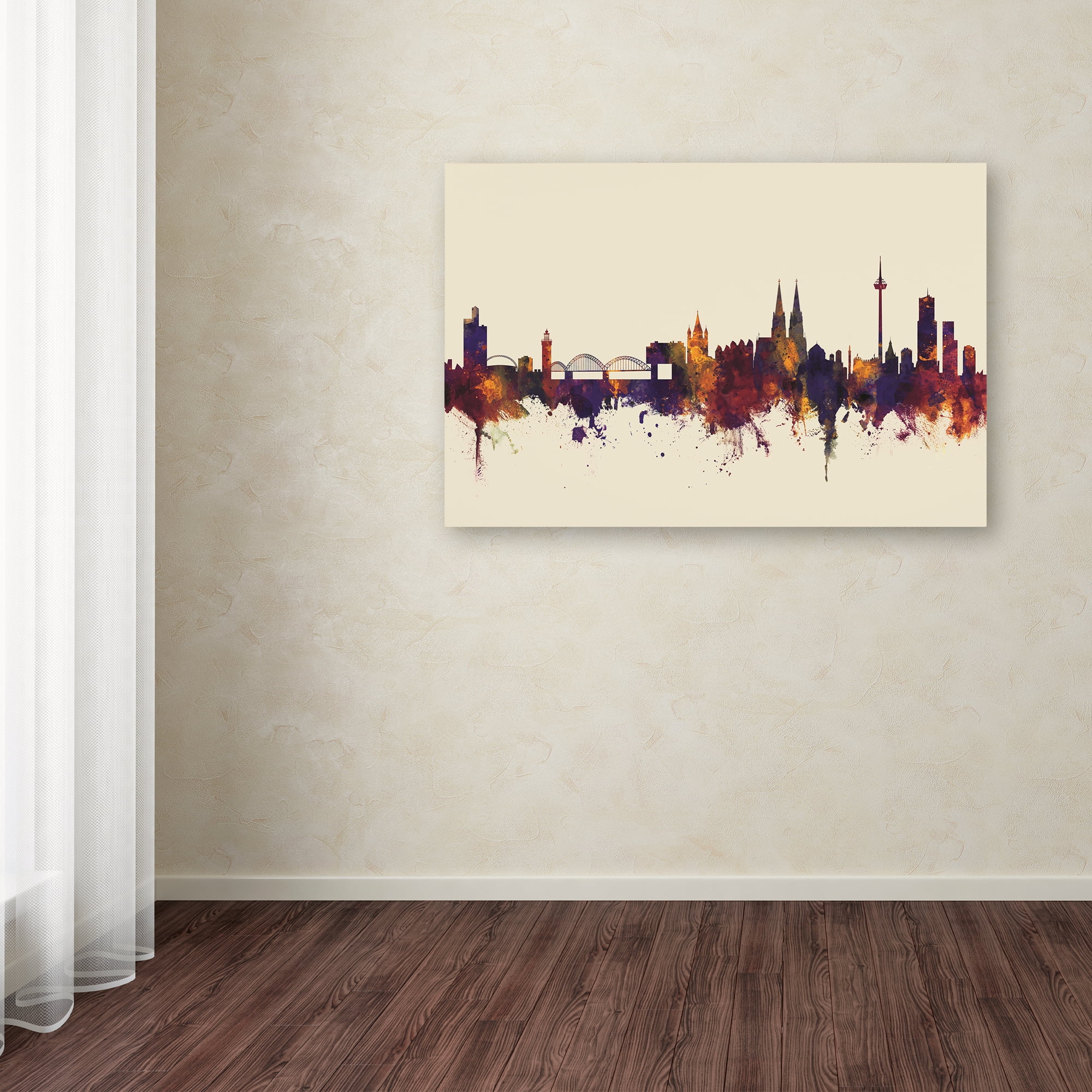 Trademark Fine Art 'Cologne Germany Skyline V' Canvas Art by Michael Tompsett