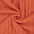thumbnail image 4 of Unique Bargains Soft 100% Cotton Cable Knitted Throw Blanket For Couch Orange 47" x 70", 4 of 8