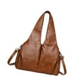 thumbnail image 4 of Pu Leahter Bolso de hombro Moda Fashion Fashion's Tote Bag para Work College Marrón, 4 of 8