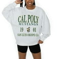thumbnail image 2 of Women's Gameday Couture Ash Cal Poly Mustangs Premium Fleece Pullover Sweatshirt, 2 of 5