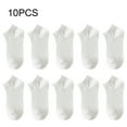 thumbnail image 4 of 10 Pcs Unisex No Show Ankle Socks, Low Cut Cotton Socks Grey Athletic Socks Casual Running Socks for Men Women, No Show Crew Socks Perfect for Daily Wear, Travel, Sports(White One Size), 4 of 4