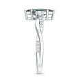 thumbnail image 4 of Rosec Jewels IGI Certified 2 Carat Lab Grown Green Diamond Marquise Engagement Ring (VS1 Quality) - Crossover Ring for Women, 925 Sterling Silver, US 4.00, 4 of 9