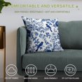 thumbnail image 4 of Blue Pioneer Flower And Bird Pillow Covers,Blue Pioneer Flower And Bird Throw Pillow Covers 24"×24" ,Living Room Sofa Couch Pillow Covers,Decorative Pillow Covers, 4 of 7