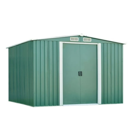 Steel Storage Shed Outdoor Garden Backyard Warehouse Steel Storage Shed Outdoor Garden Backyard Warehouse Sheds Clearance 8ftx8ft Lawn Building Garage