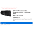 thumbnail image 2 of Automatic Transmission Pan - Compatible with 2007 - 2012 Nissan Sentra 2008 2009 2010 2011, 2 of 2