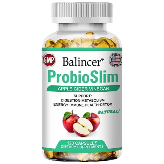 Balincer Prebiotic Apple Cider Vinegar Capsule, Energy Support, 120 Softgels
