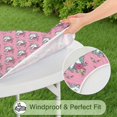 thumbnail image 5 of Pink Cartoon Unicorn Flower Pattern Round Fitted Tablecloth with Elastic Edge,Dining Table Cover Waterproof,Outdoor Round Tablecloth for Camping,Dining,Indoor and Outdoor, 5 of 7