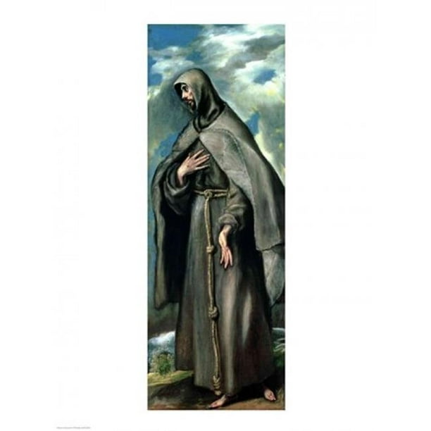 Posterazzi BALXJL86549 St.Francis d'Assise Affiche Imprimée par El Greco - 18 x 24 Po.