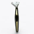 thumbnail image 4 of Womens Rings Two-Tone IP Gold (Ion Plating) Stainless Steel Ring with AAA Grade CZ in Clear TK1286, 4 of 4