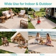 thumbnail image 6 of Wonnitar 6'x9' Extra Large Outdoor Rug Patio Waterproof,Reversible Camping Rugs Plastic Straw Rv Rugs for Outside Under Awning,Portable Lightweight 6x9ft Carpet for Backyard,khaki, 6 of 9