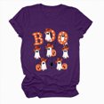 thumbnail image 5 of TOWED22 Halloween Boo Shirts for Women Funny Halloween Ghost Tshirts Fall Spooky Pumpkin Gift Top(Purple,M), 5 of 5