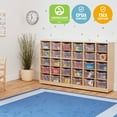 thumbnail image 6 of ECR4Kids 30 Cubby Mobile Tray Cabinet and 30 Scoop Front Bins, 5x6, Classroom Furniture, Natural, 6 of 9