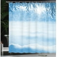 thumbnail image 4 of Ambesonne White Shower Curtain, Snow Cold Winter, 69"Wx75"L, White, 4 of 5