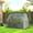 Clear, Dark Gray, variant on Outsunny 4 x 3ft Raised Garden Bed with Mini Greenhouse, Galvanized Raised Garden Bed with Cover, Clear and Dark Gray