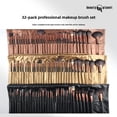thumbnail image 2 of Juego de 32 brochas de maquillaje profesionales, cerdas suaves de alta calidad, madera auténtica, bolsa de maquillaje portátil para profesionales de la belleza, 2 of 4
