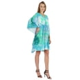 thumbnail image 2 of Bimba Printed Caftan Gown Maxi Robe Dress For Women Beachwear Short Swimsuit Cover Up, 2 of 7