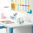 thumbnail image 6 of WOBOGO Blue Butterfly Acrylic Pen Holder 4 Compartments Clear Pencil Organizer Makeup Brush Storage Case, 6 of 7