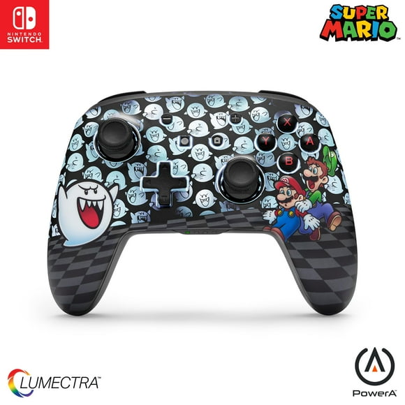 PowerA Enhanced Wireless Controller for Nintendo Switch with Lumectra â Mario Peek-A-Boo, rechargeable battery, motion controls, officially licensed