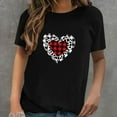 thumbnail image 2 of Pompotops T-Shirt Décontracté à Manches Courtes pour Femmes avec Impression d'Amour, 2 of 4