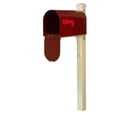 thumbnail image 3 of Special Lite Products SCR1016AWIN-SPK720IVR-VN Mid Modern Rigby Curbside Mailbox & Post, Wine, 3 of 3