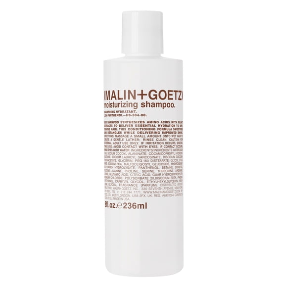 Malin + Goetz Moisturizing Hair Shampoo, 8 Fl. Oz. â?? Hydrating Shampoo for Women & Men, All Hair Types, Hair Treatment for Dry Damaged Hair, Vegan & Cruelty-Free