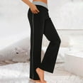 thumbnail image 5 of Lmnyox Women's Casual Yoga Pants Casual Athletic Elastic Waist Workout Sport Trousers Color Block Lounge Pants, 5 of 6