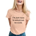 thumbnail image 1 of Camiseta con estampado sarcástico para mujer - Camiseta informal de manga corta con frases divertidas, 1 of 5