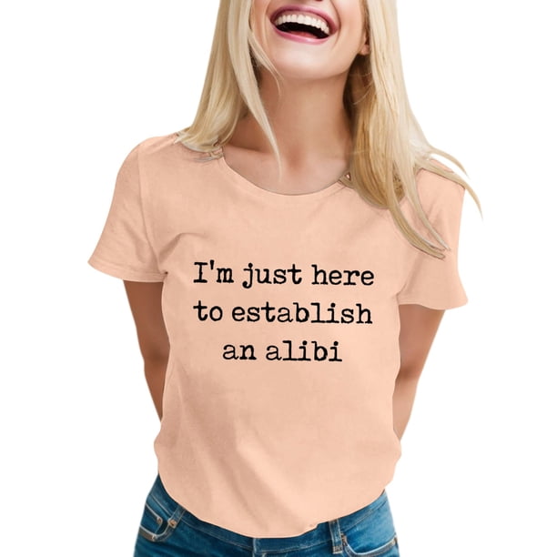 Camiseta con estampado sarcástico para mujer - Camiseta informal de manga corta con frases divertidas