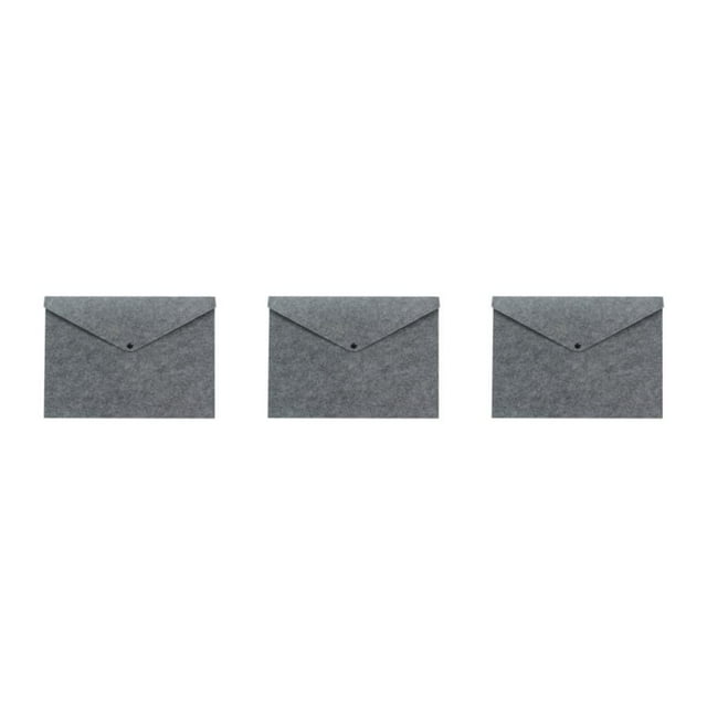 mmirethe Rangez les Documents Importants avec Style Sac de Rangement en Feutre Gris 3Ensemble