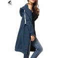 thumbnail image 5 of PULLIMORE Womens Casual Zip up Hoodies Plus Size Long Hooded Sweatshirts Jackets with Pockets (3XL, Navy Blue), 5 of 8