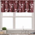 thumbnail image 3 of Ambesonne Space Valance & Curtain, Outer Space Astronaut Moon, 55"x36", Ruby Eggshell, 3 of 7