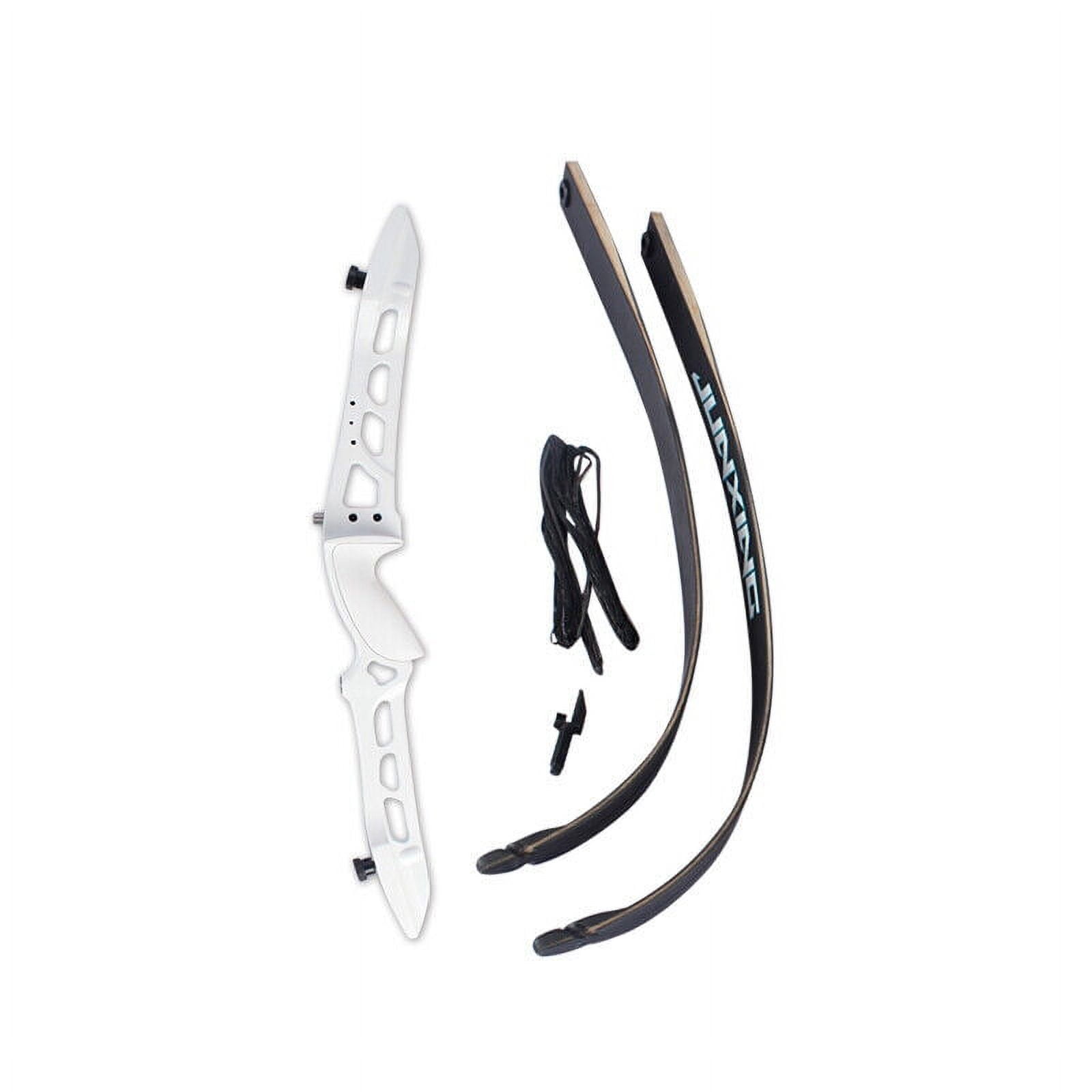 68 inch Recurve Bow Takedown 18-40lb Aluminum Riser Archery Target Hunting Shooting F158（white）