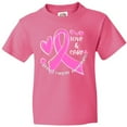 thumbnail image 3 of Inktastic Love, Care, Cure Breast Cancer Awareness Pink Ribbon Youth T-Shirt, 3 of 5