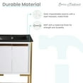 thumbnail image 4 of Marseille 24 in. White Bathroom Vanity With Black Ceramic Sink Top, 4 of 12