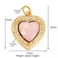 thumbnail image 3 of RSAMD Classical Opaic Heart Charm Pendant Colour CZ Reinstone Pink Green For Necklace-ACF6338-5, 3 of 9