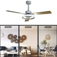 thumbnail image 3 of 3 in 1 20W Ceiling Fans with Light, Remote Control Adjustable Light 52" Blades, 3 of 12