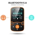 thumbnail image 4 of Reproductor MP3 AGPTEK 64GB con clip, Bluetooth 5.3, naranja, 4 of 8