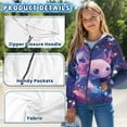 thumbnail image 6 of Chaqlin Galaxy Funny Axolotl Girls Long Sleeve Hooded Pullover Lightweight with Pockets Trendy Comfy Top for Teens Fall Size 6-9, 6 of 7
