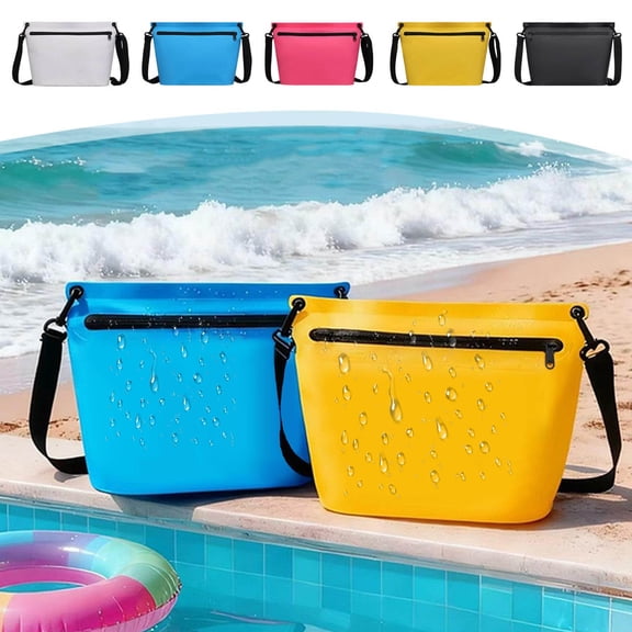 Waterproof Travel Toiletry Bag, Basic White Pvc Storage, Outdoor Swimming Drifting, Portable Phone Dry Pouch Build Build, Summer Travel Essential Gift Gift Gift