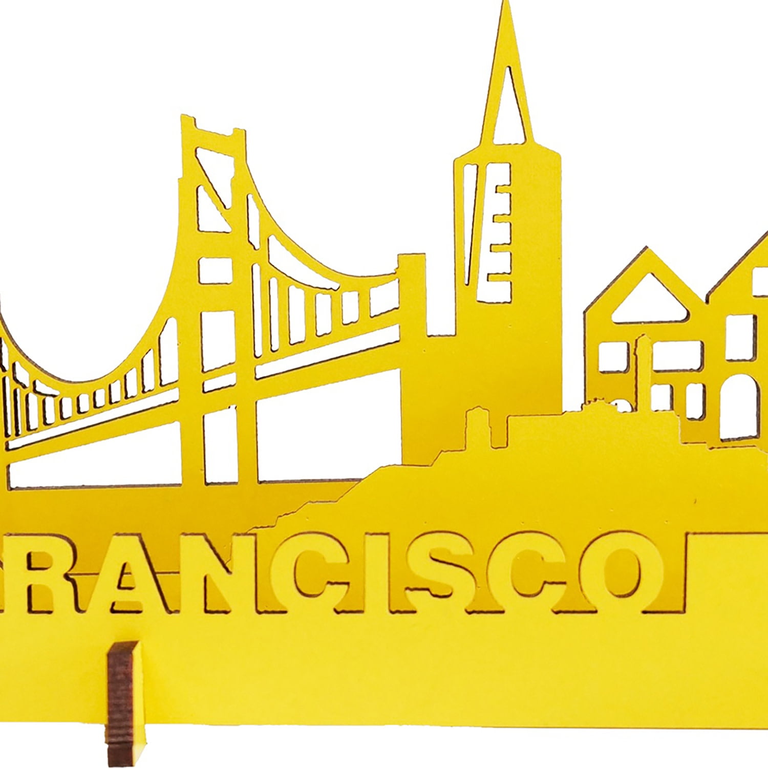 Little & Wood: Woodlet: Medium - San Francisco - 3D Wooden Kit-Set, City Puzzle, Easy Assembly, Pop Build Fun, 100% Sustainably Sourced Wood, Ages 6+