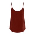 thumbnail image 4 of JULMCOMO Tank Tops for Women Scoop Neck Adjustable Spaghetti Strap Casual Loose Fit Camisole Tops Sleeveless Summer Button Down Shirts Red M, 4 of 7