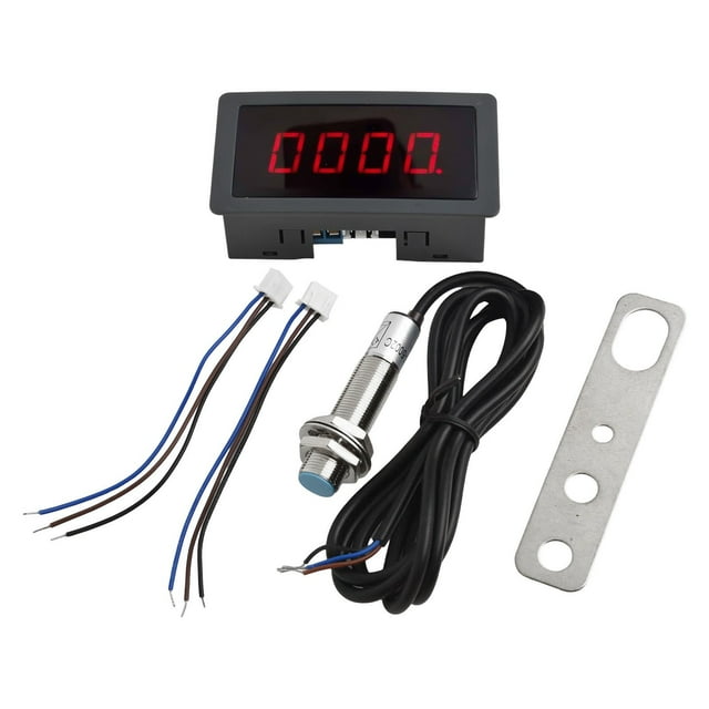 Digital Led Tachometer Ac110-230V Rpm Motor Tachometer With Hall Proximityswitch Red
