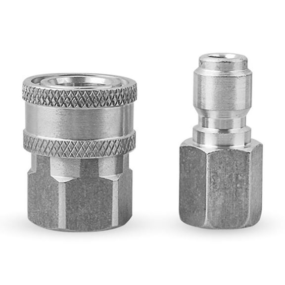 Pressure Washer Adapter 3/8 Inch Quick Fittings Stainless Steel Pressure Washer Fittings Male and Female