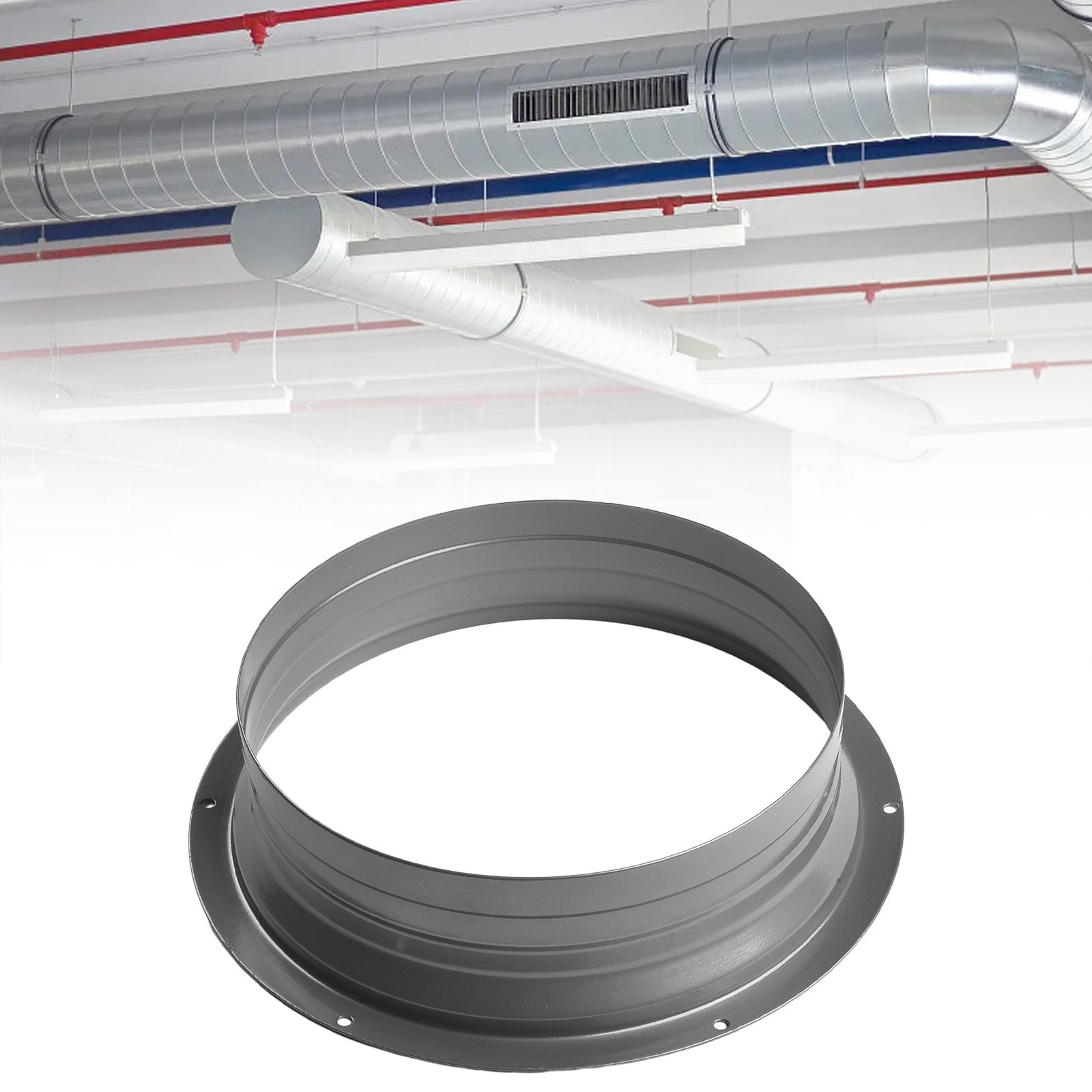 4-10Inch Round Pipe Flange Aluminum Tube Air Ventilation Hose Connector Exhaust 200Mm Smile Home